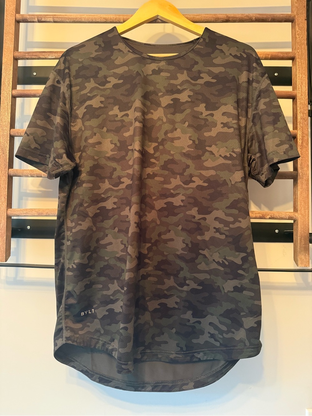 Bylt Men’s Olive Green Camo Short Sleeve Shirt